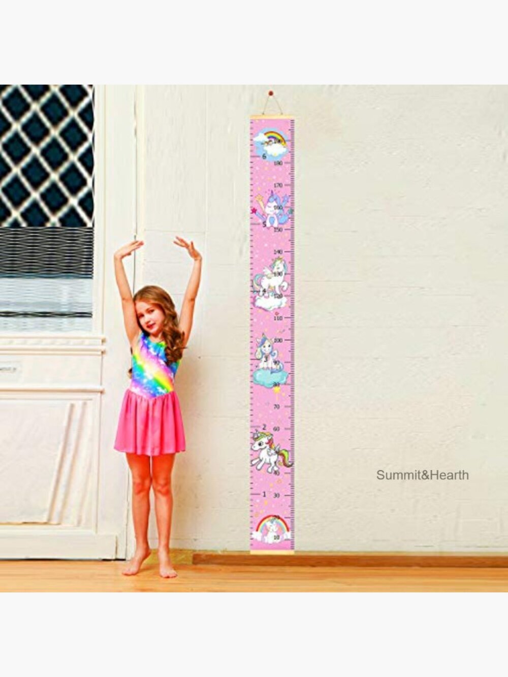 Kids Wall Growth Chart Ruler 79 Inch Removable Height Measure Canvas - Picture 3 of 5